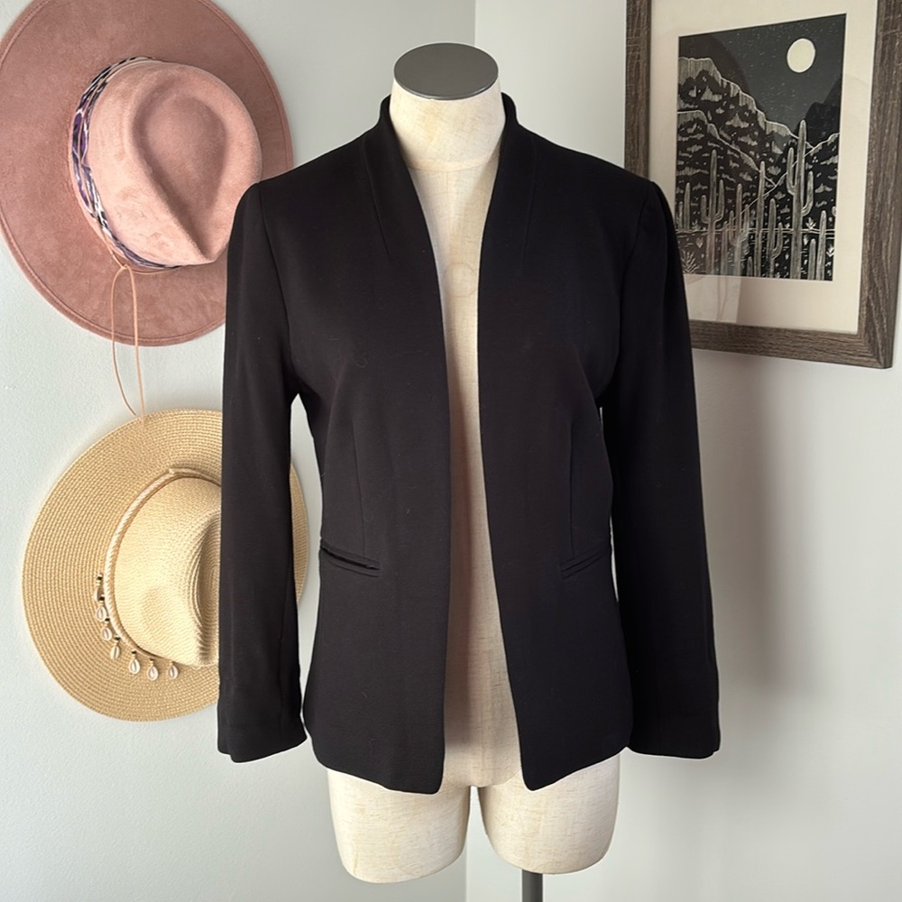 jcrew 365 black blazer